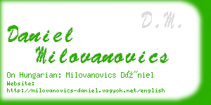 daniel milovanovics business card